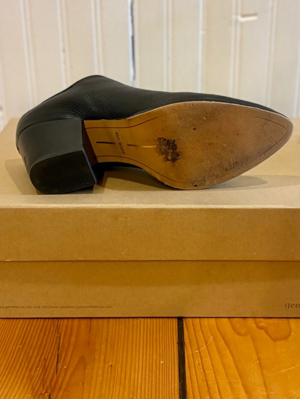 Dolce Vita Roya Black Leather Pointed Toe Mules, size 7 - Picture 7 of 10